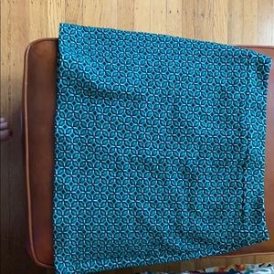 Teal printed mini skirt